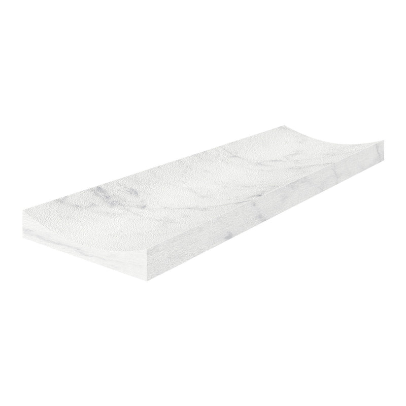 4x12 Eterna Bianco Fluto Polished Marble Tile