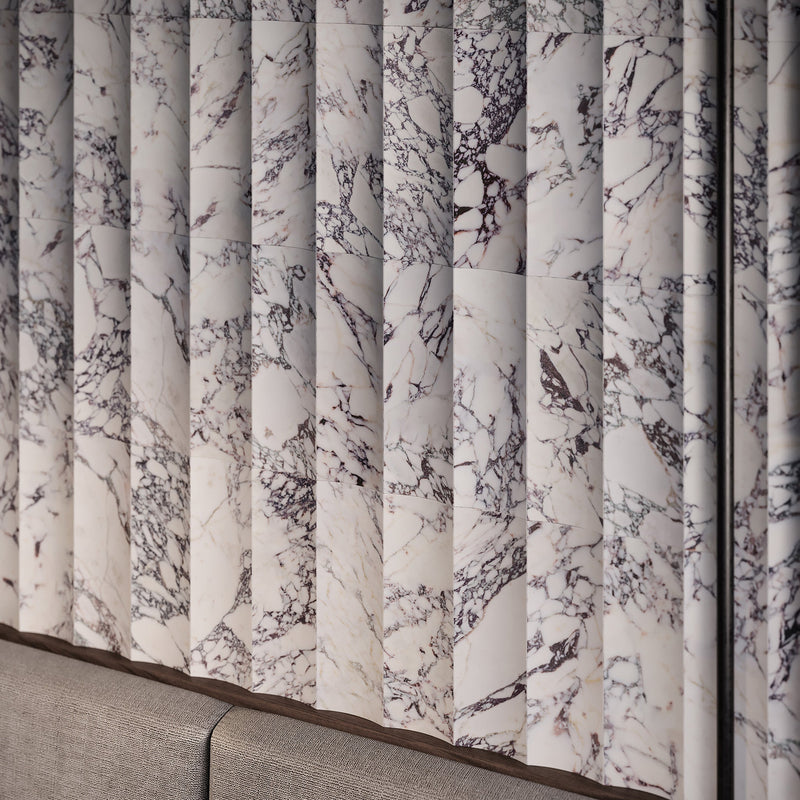 4x12 Viola Roccia Fluto Honed Marble Tile