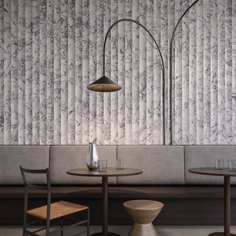 4x12 Viola Roccia Fluto Honed Marble Tile