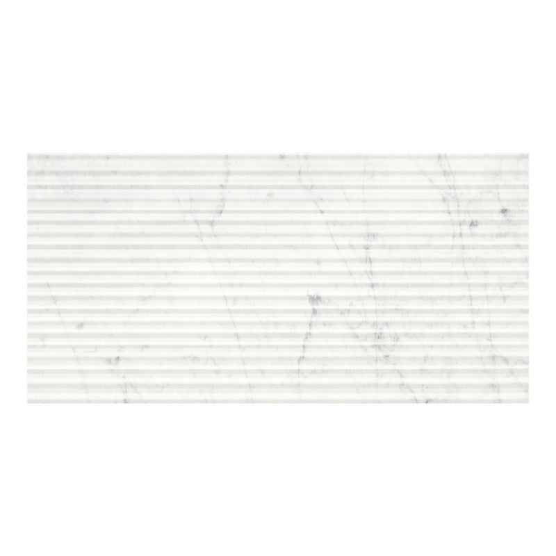 12x24 Eterna Bianco Curva Honed Marble Tile