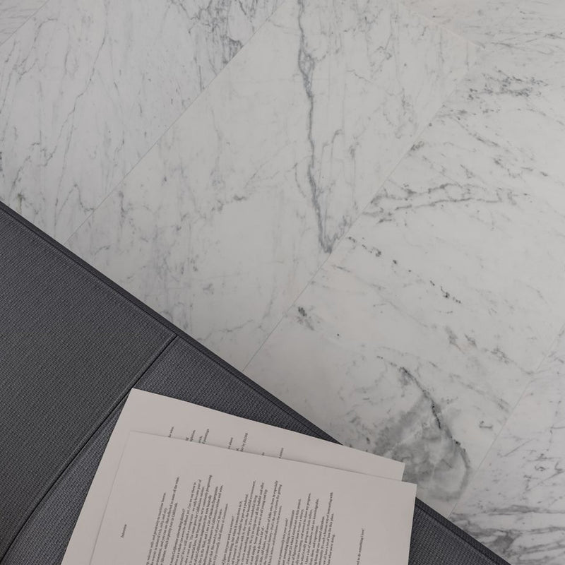 18x36 Silver Blanc Honed Marble Tile