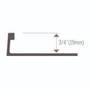 2155 Satin Black 8 ft Flat Tile Edge (19 mm)