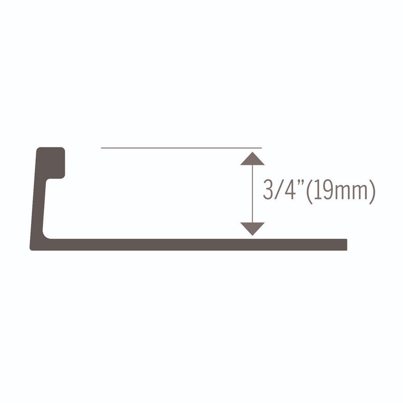 2155 Satin Black 8 ft Flat Tile Edge (19 mm)