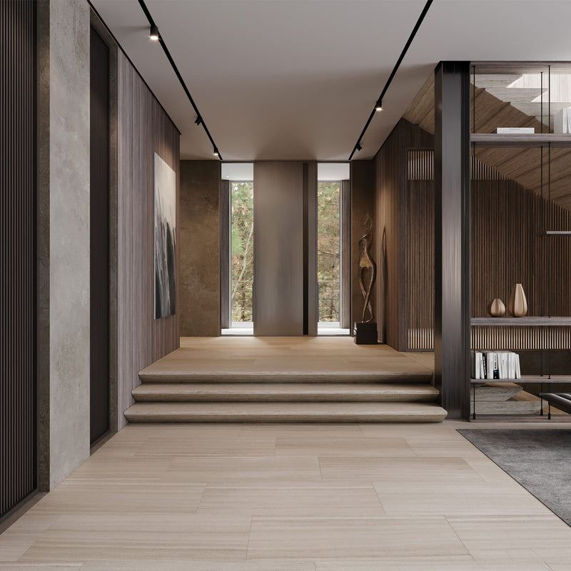 24x48 Chateau Strada Ash Polished Polished Rectified Glazed Porcelain Tile