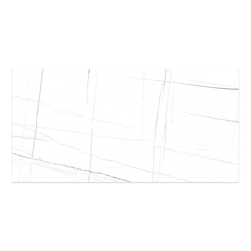 24x48 Laurent White Polished Porcelain Tile (33 CT/PA)