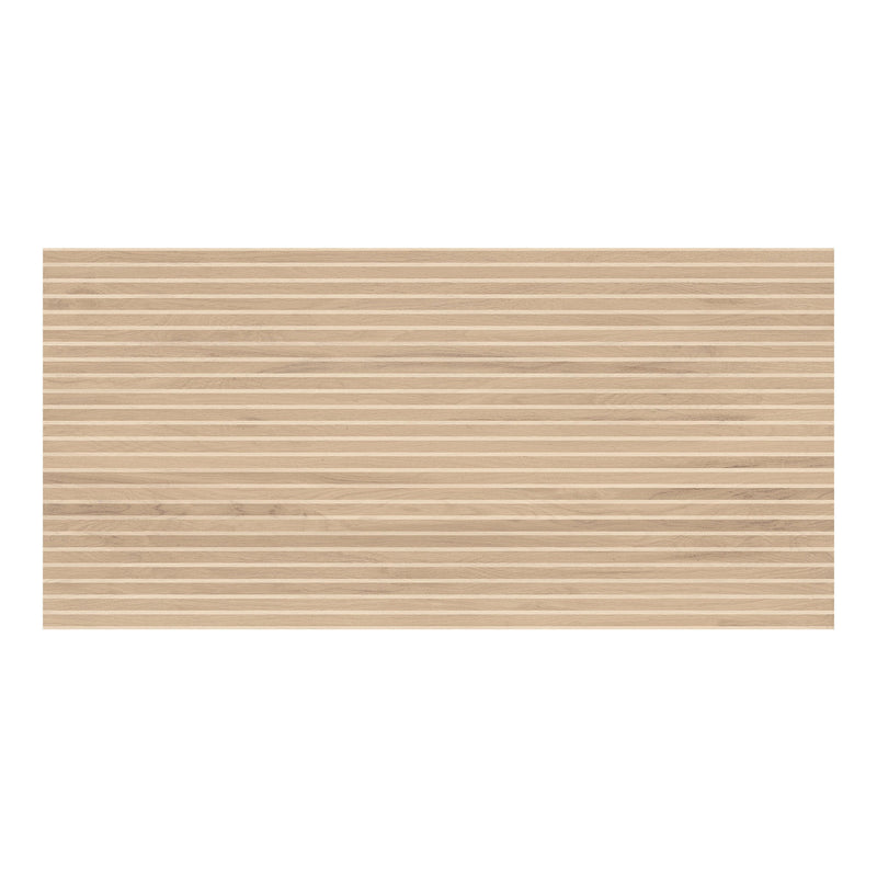 9mm 24x48 Bamboo Sagano Almond Light Line Matte Porcelain Tile (36 CT/PA)