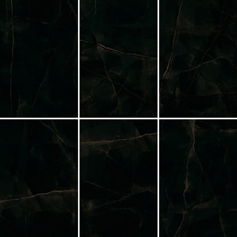 24x48 Galaxy Deep Black Glazed Porcelain Tile