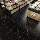 24x48 Marquina Black Marble Slate Porcelain Matte Tile (12mm)