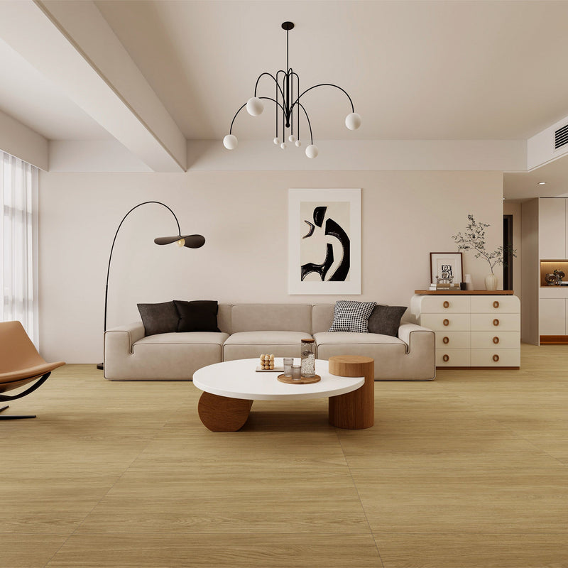 24x48 Brazil Teak Beige Wooden Look Matte Porcelain Tile (32 CT/PA)