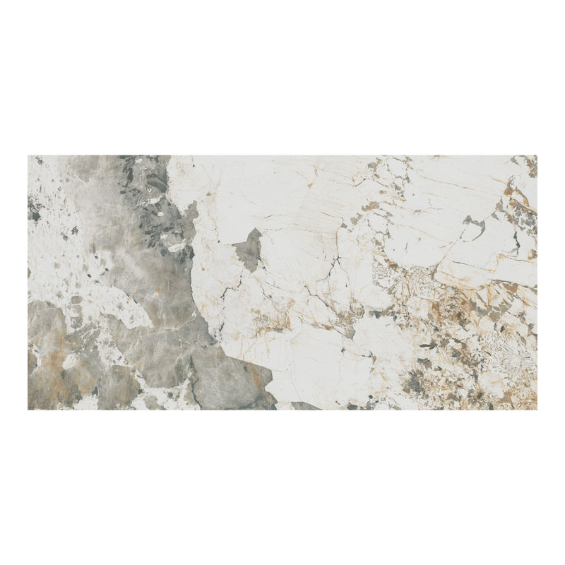 24x48 Pandora White Brown Porcelain Polished Tile (32 CT/PA)