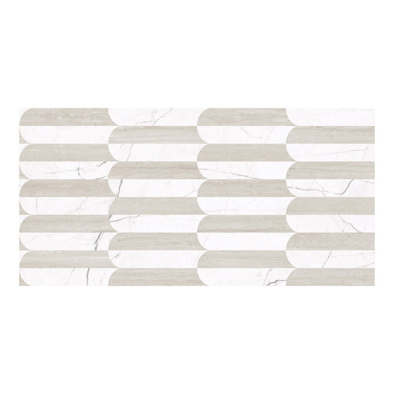 12mm 24x48 Piano Light Décor Semi-Polished Porcelain Tile (24 CT/PA)