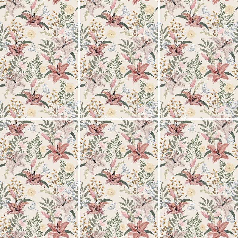 24x48 Lily Fun Light Decor Glazed Porcelain Tile (32 CT/PA)