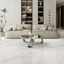 9mm 30x60 Raw Stone White Porcelain Polished Slab Final Sale (25 CT/PA)