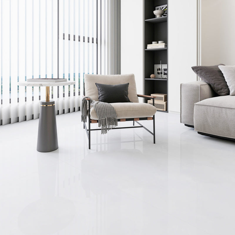 24x48 Maya Jade white Porcelain Polished Tile