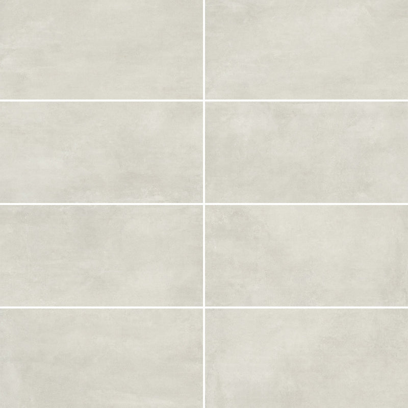 9mm 30x60 Milan Micro Cement Crete Silver Porcelain Matte Slab Final Sale