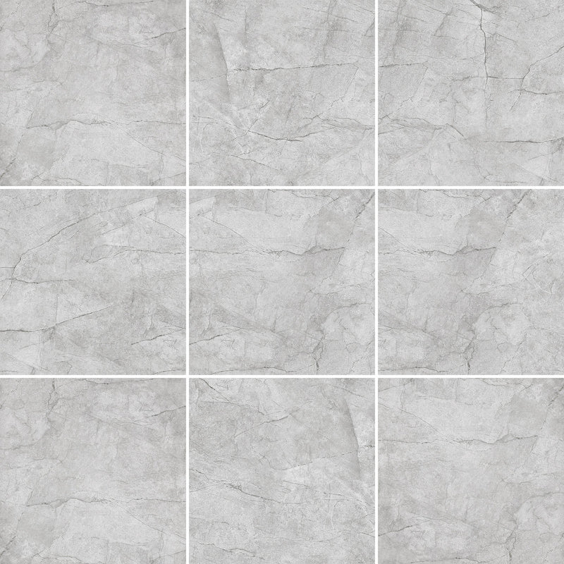 32x32 Cloudy Grey Porcelain Polished Tile