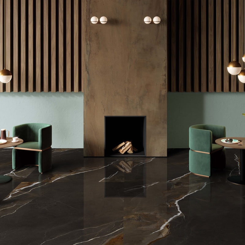 9mm 36x72 Tino Gold Porcelain Polished Slab Final Sale