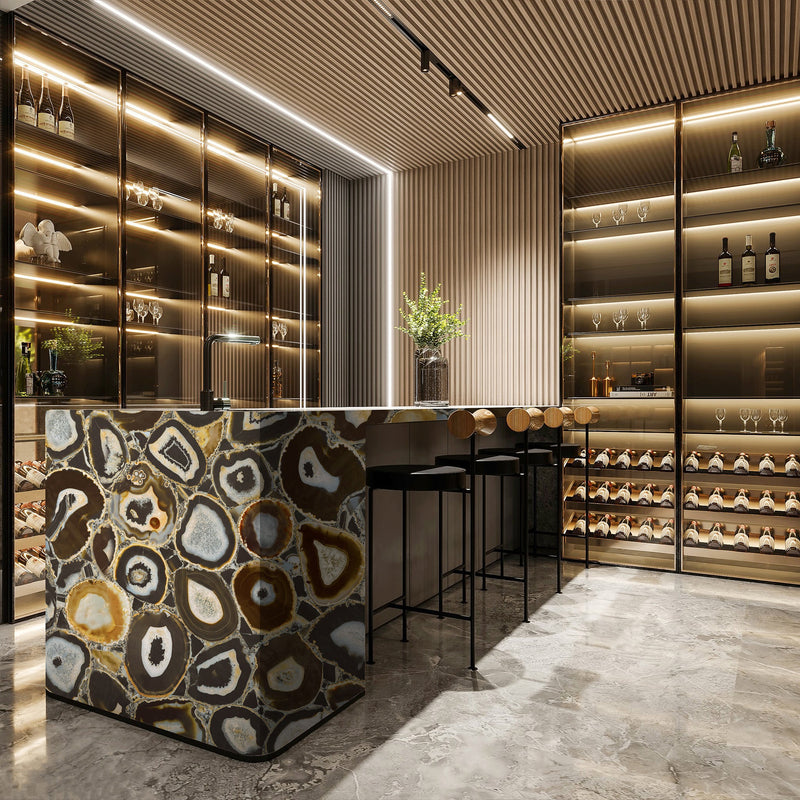 9mm 36x72 Agate Opal Porcelain Polished Slab Final Sale