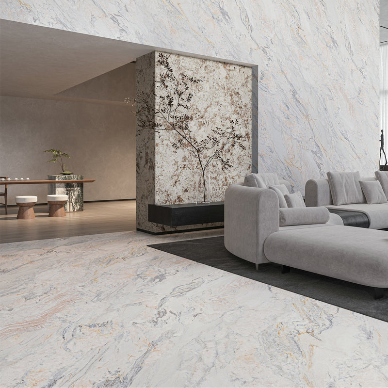 9mm 36x72 Cave Hibiscus Porcelain Glazed Matte Slab Final Sale (33 CT/PA)