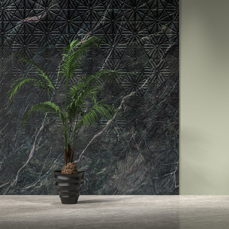 9mm 48x108 Composer Black Porcelain Glazed Slab Final Sale (1200x2700mm)