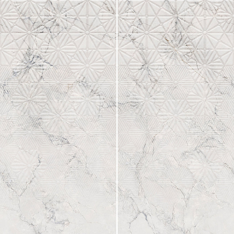 9mm 48x108 Composer White Porcelain Glazed Slab Final Sale (1200x2700mm)
