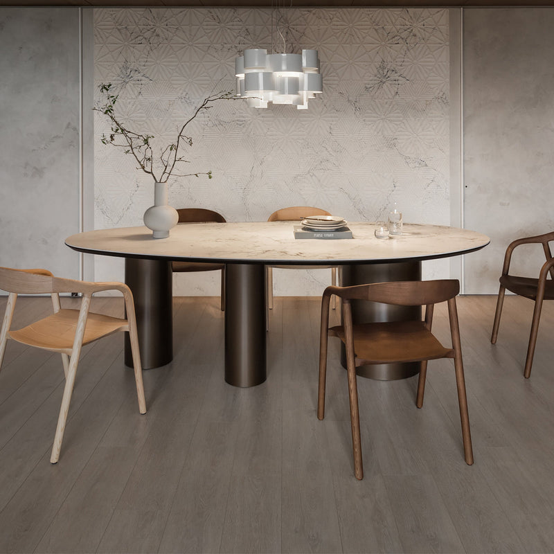 9mm 48x108 Composer White Porcelain Glazed Slab Final Sale (1200x2700mm)