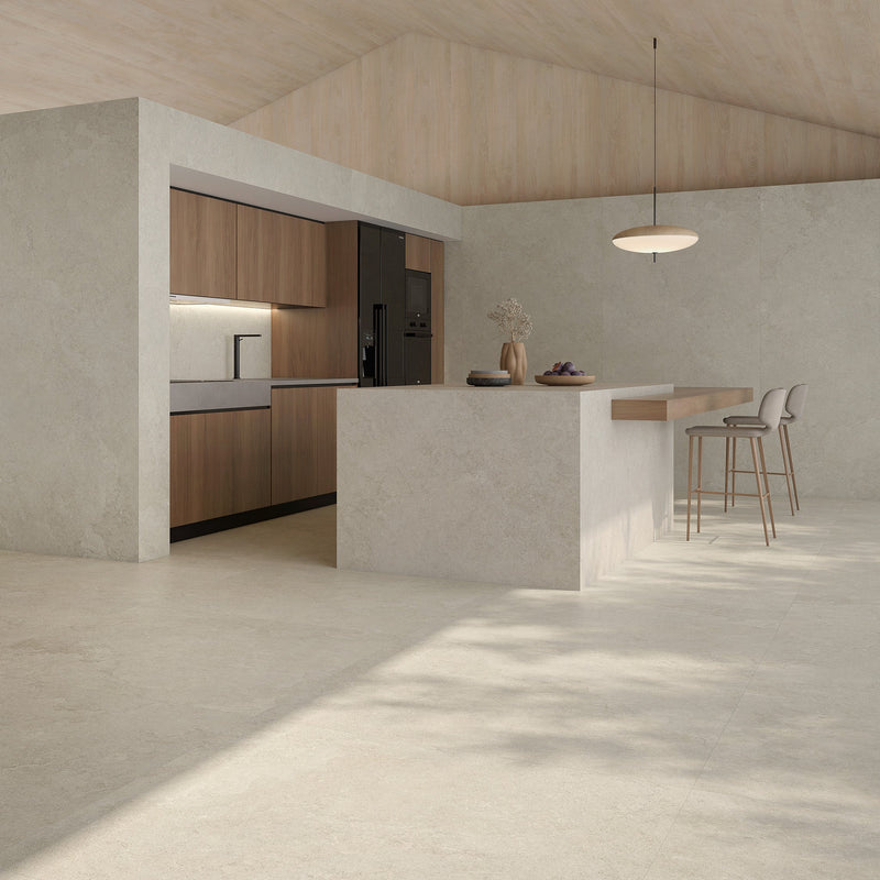 48x48 Serena Crosscut Bone Porcelain Natural Glazed Tile