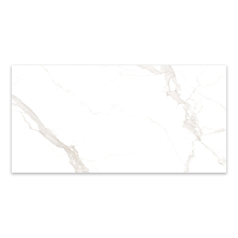 9mm 48x96 Landscape White Porcelain Glazed Slab Final Sale (1200x2400mm)