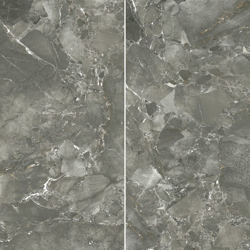 9mm 48x96 Greek Crystal Grey Porcelain Glazed Slab Final Sale (1200x2400mm)