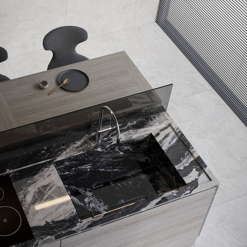 6mm 63x126 Bianco Dior Block 38 Bookmatch Cut Polished Rectified Sintered Slab