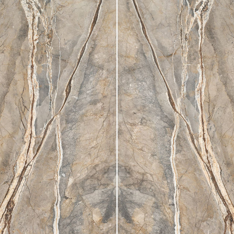 6mm 63x126 Foresta Block 56 Bookmatch Cut Polished Rectified Sintered Slab