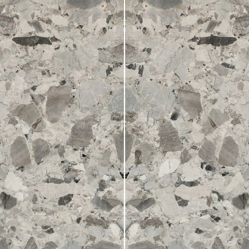 6mm 63x126 Grigio Quarzo Block 21 Bookmatch Cut Honed Rectified Sintered Slab