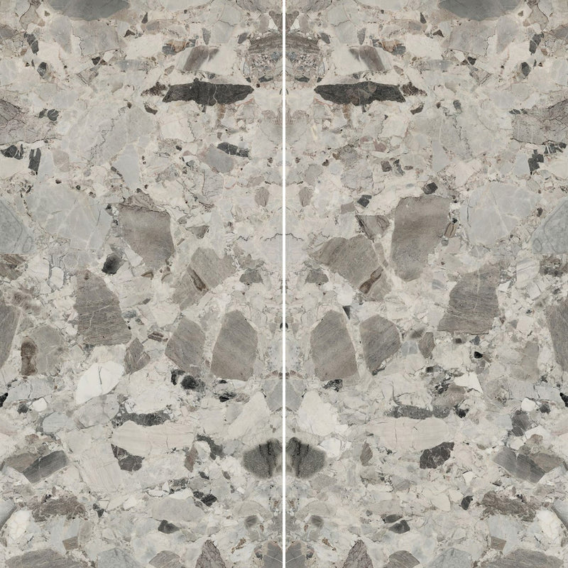 6mm 63x126 Grigio Quarzo Block 21 Bookmatch Cut Honed Rectified Sintered Slab