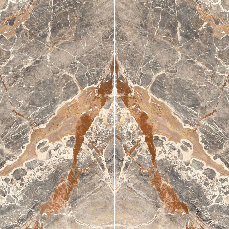 6mm 63x126 Macchia Vecchia Block 42 Bookmatch Cut Honed Rectified Sintered Slab