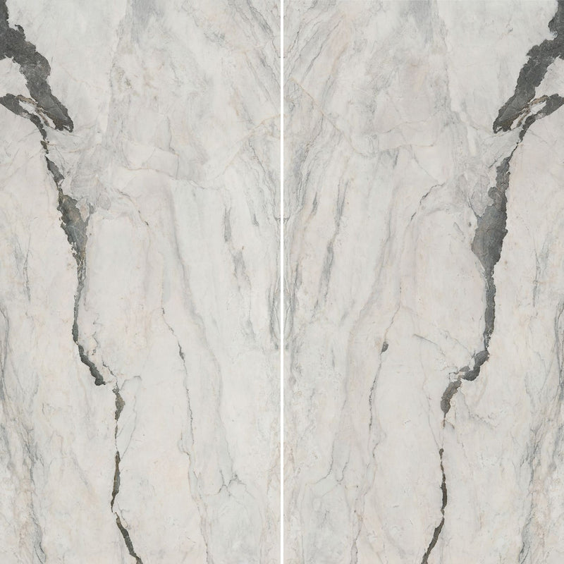 6mm 63x126 Montagna Grey Block 11 Bookmatch Cut Polished Rectified Sintered Slab