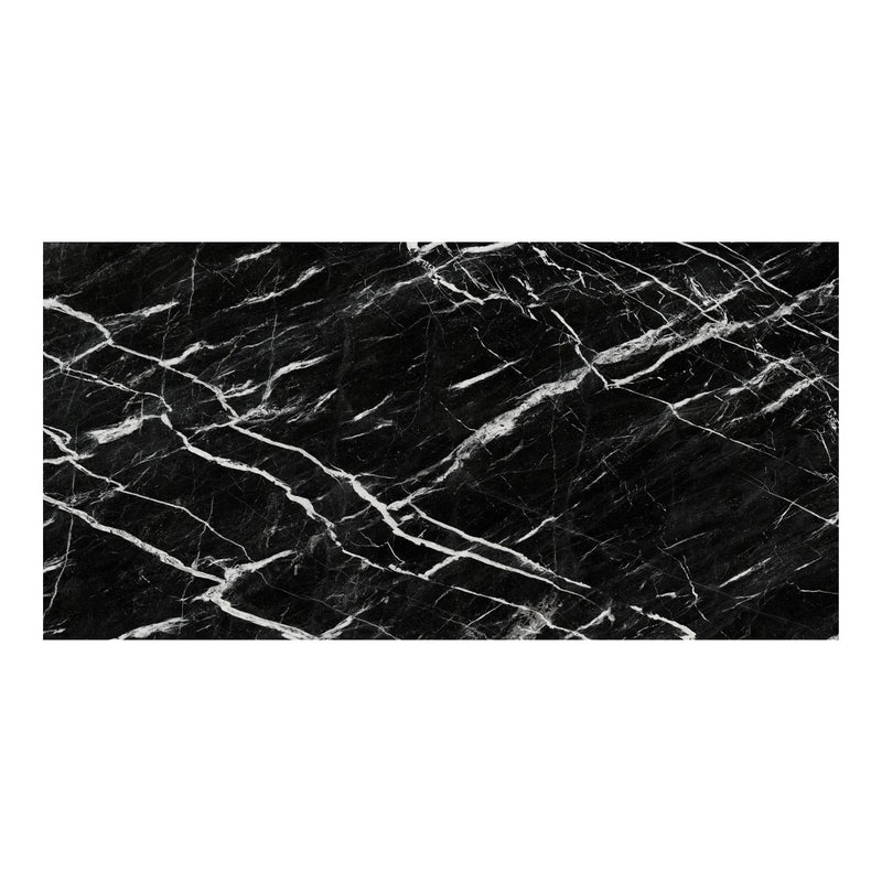 6mm 63x126 Nero Marquina Block 26 Bookmatch Cut Honed Rectified Sintered Slab