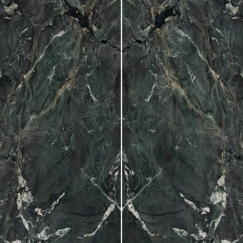 6mm 63x126 Verdi Alpi Block 57 Bookmatch Cut Honed Rectified Sintered Slab