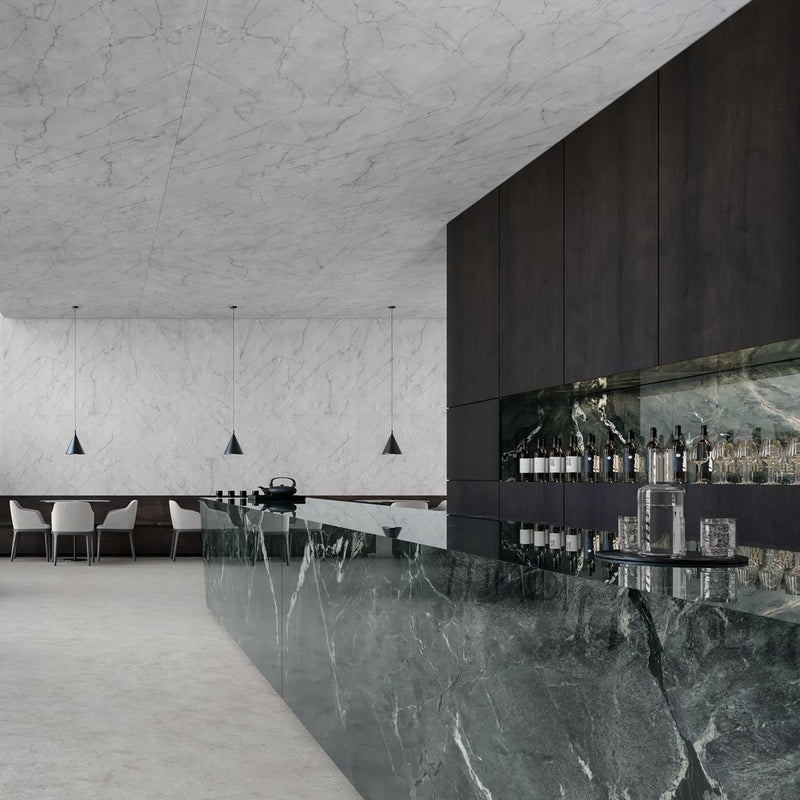 6mm 63x126 Verdi Alpi Block 57 Bookmatch Cut Honed Rectified Sintered Slab