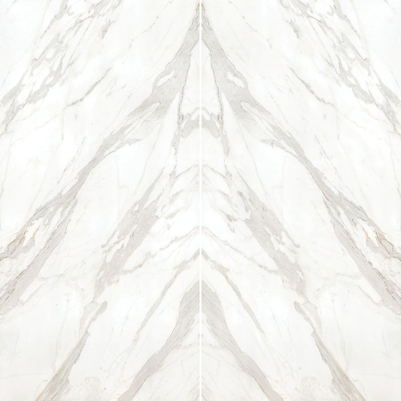 12mm 64x127 Calacatta Borghini Block 48 Bookmatch Cut Polished Sintered Slab