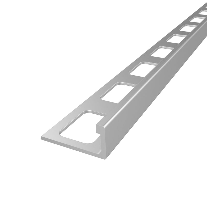 1/2"(12.5mm)x8' Diaplas Aluminum Regular L Shaped Satin Anodized Profile