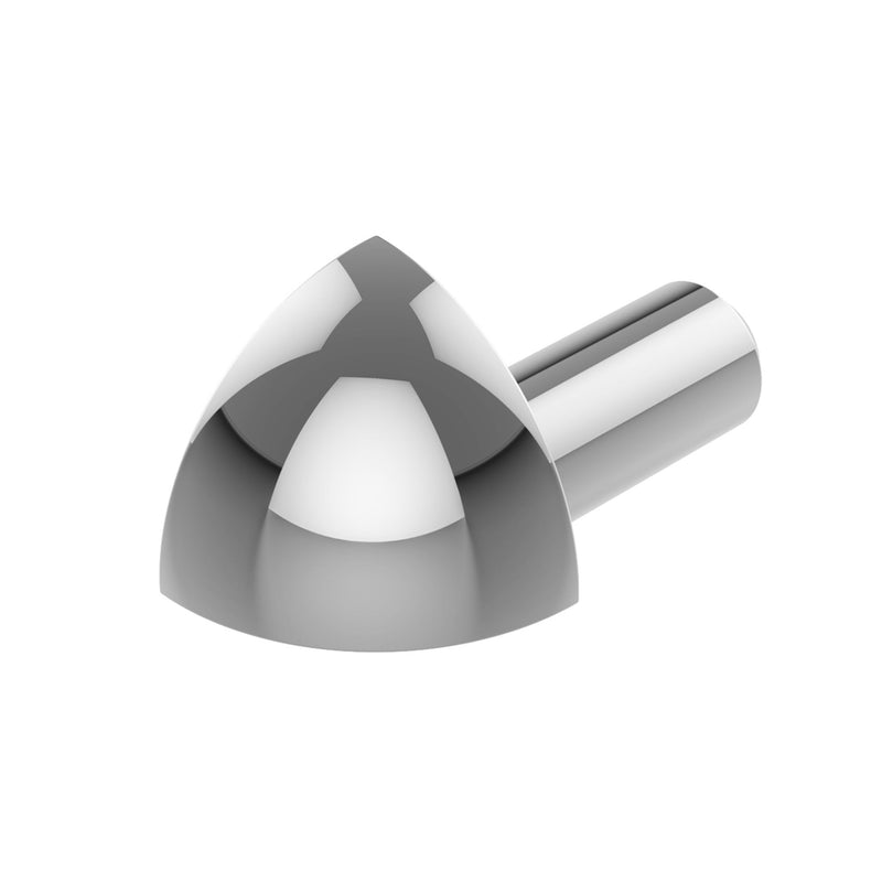 1/2"(12.5mm)x8' Diaplas Aluminum Finishing Corner Bright Anodized Profile