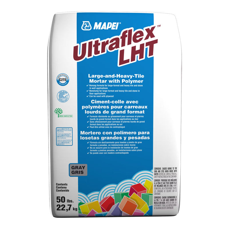 Mapei Ultraflex LHT Professional Large & Heavy Tile Mortar Gray 50 lb
