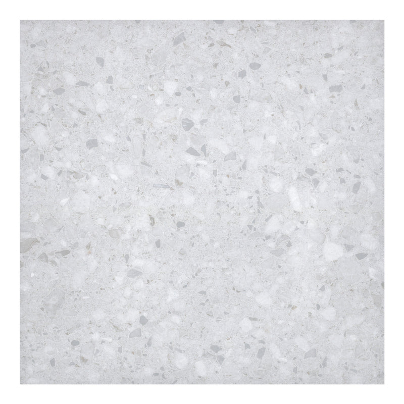 24x24 Paver Terrazo Glacier Matte Porcelain Tile