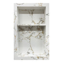 15x24 Shower Niche Calacatta Gold Engineered Stone