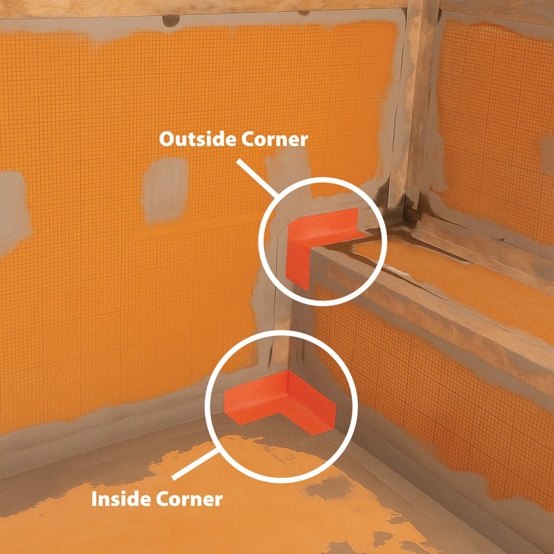 Floor Covering Waterproofing Outside Corner (2 PC/Pack)