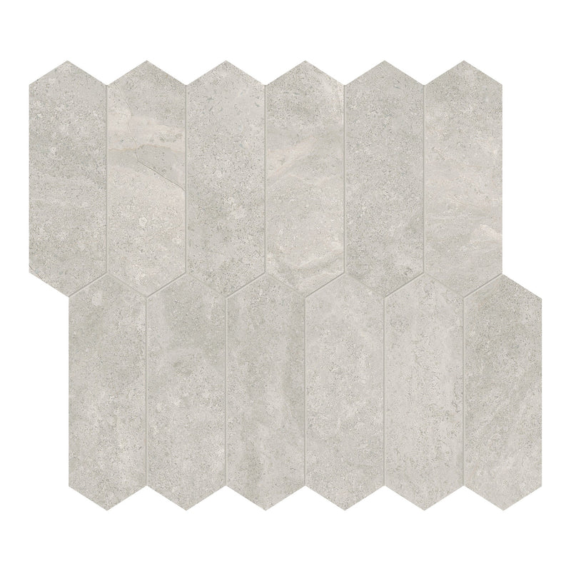 2x6 Anciano Grigio Picket Honed Marble Mosaic