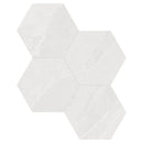 6" Hexagon Nevado Light Grey Porcelain Matte Mosaic