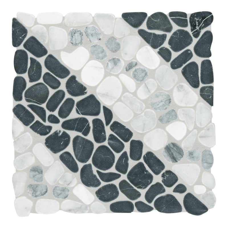 Cabana Galaxy Axis Pebble Tumbled Marble Mosaic