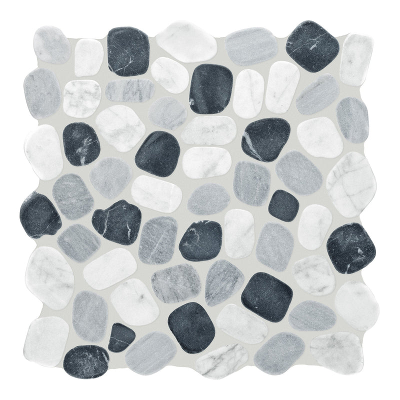 Cabana Galaxy Blend Pebble Tumbled Marble Mosaic