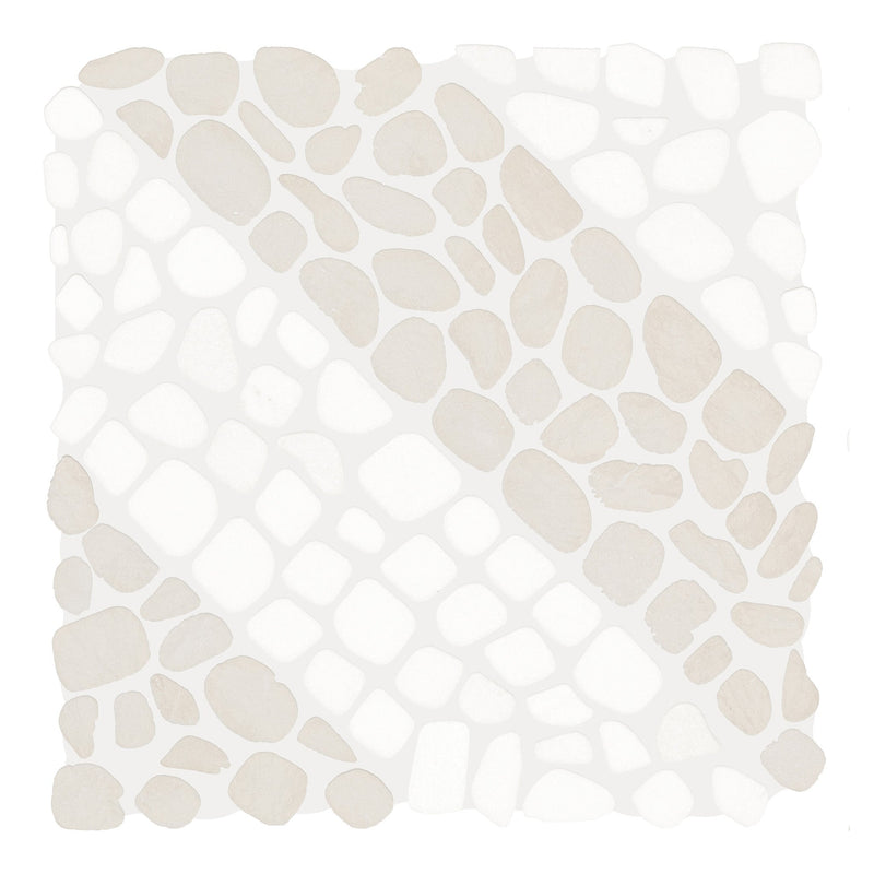 Cabana Horizon Axis Pebble Tumbled Marble Mosaic